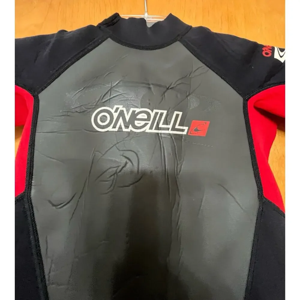 O'NEILL Black/Teal Warm 2MM REACTOR SHORTY WETSUIT Surf Beach Kid YOUTH 10/MED